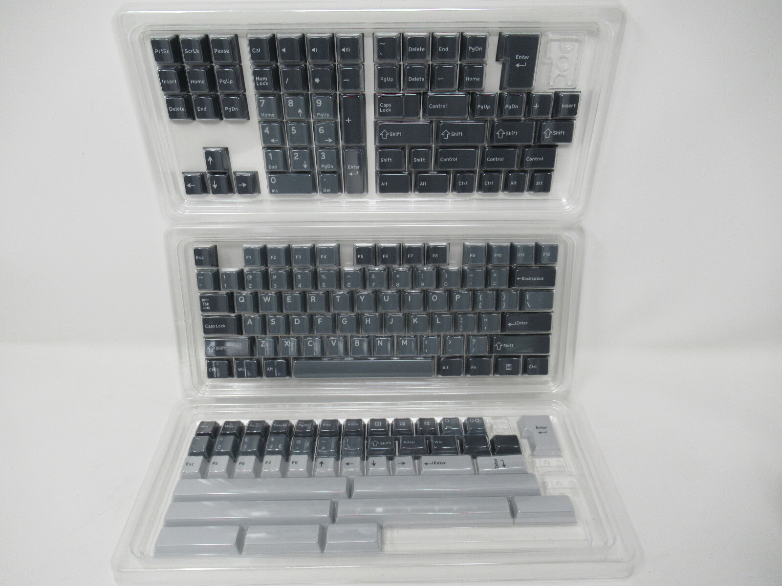 182 PCS Dark Gray/Gray Grey Keycap Set Vintage Keycaps Mechanical Keyboard