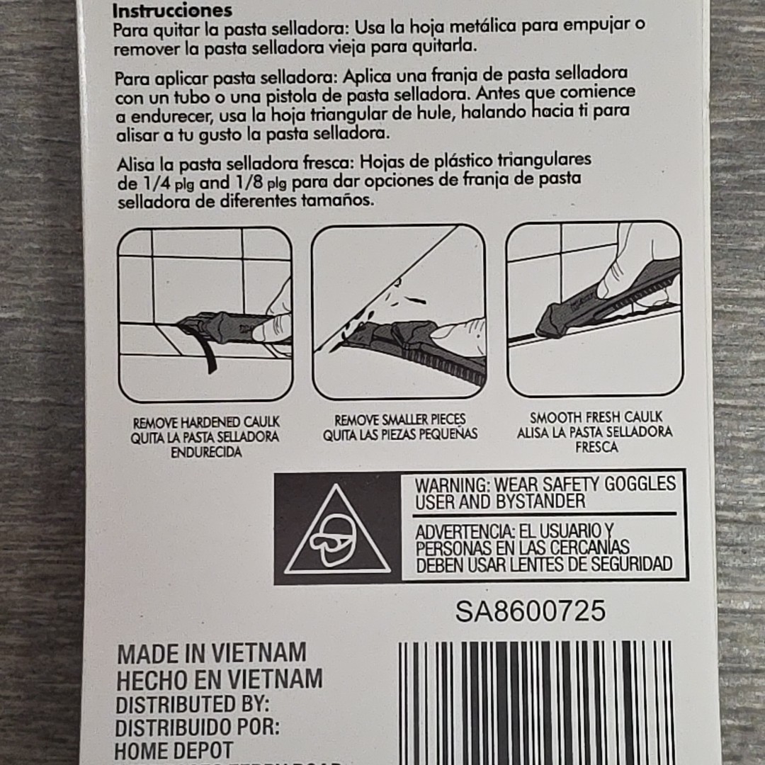 Anvil 4-in-1 Sliding Caulk Tool, 4 Pack