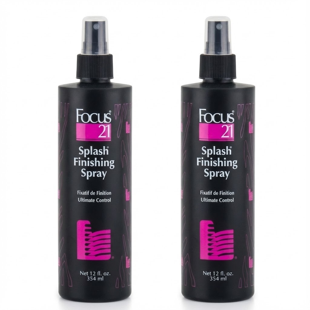 Focus 21 Splash Finishing Spray Pack of 2! BRAND NEW! RARE! 12 Fl Oz OLD FORMULA
