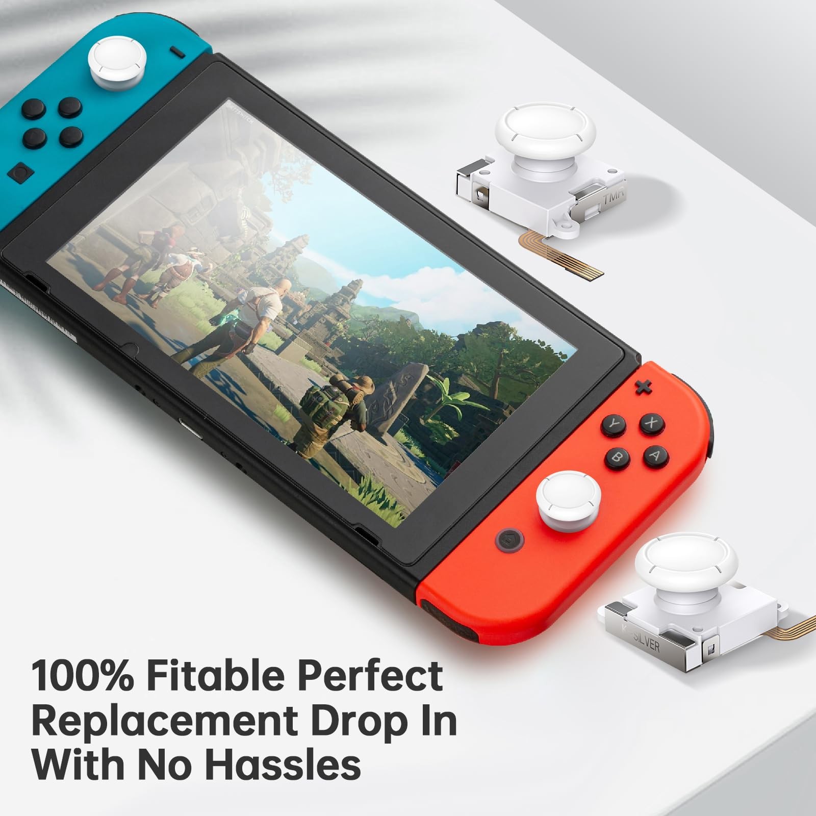 BRONAL TMR Hall Effect Joystick Compatible with Joycon [No Drifting] Replacem