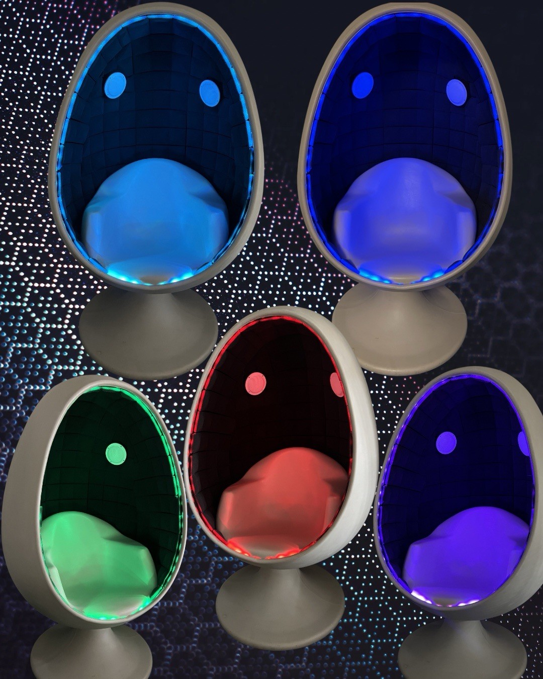 Space Age Atomic Egg Chair Modern MCM Atomic Starkey Laboratories Egg Pod Chair