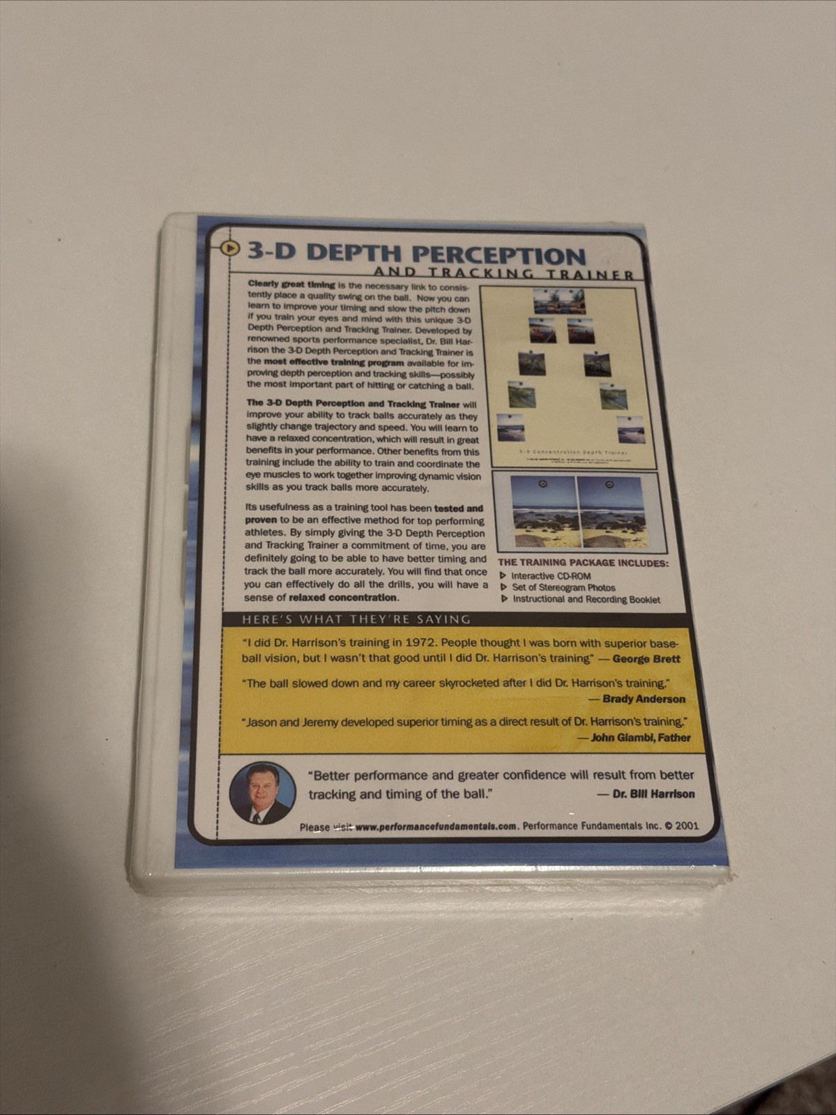3d Depth Perception & Tracking Trainer By Dr. Bill Harrison CD-ROM