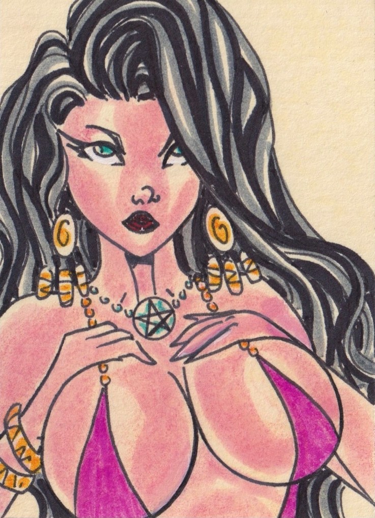 Madame Xanadu Original Sketch Card Art by Sir Iguana
