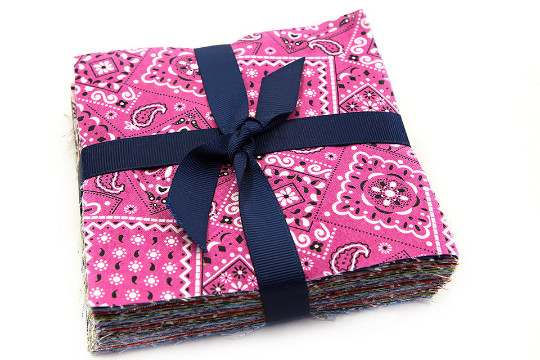 102 piece  bandana pre cut charm pack 5" squares 100% cotton fabric quilt