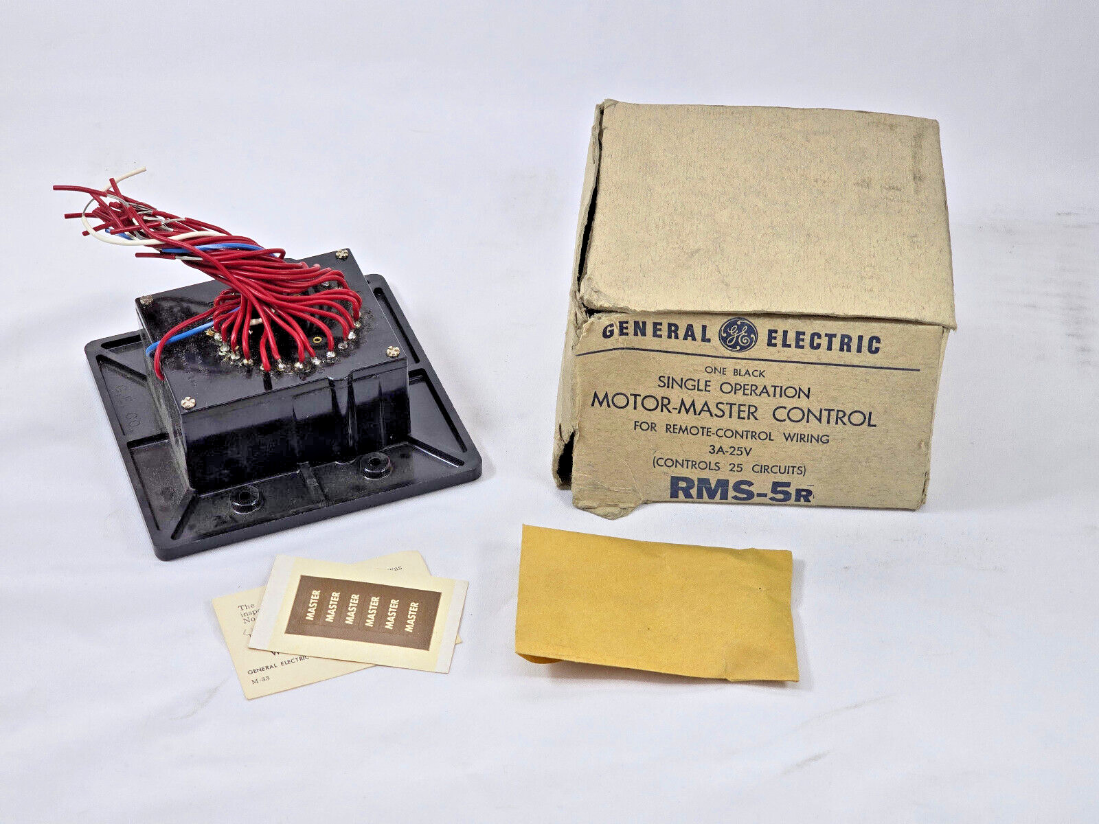 NEW OPEN BOX - GE Single Operation Motor-Master Control RMS-5R 3A 25V