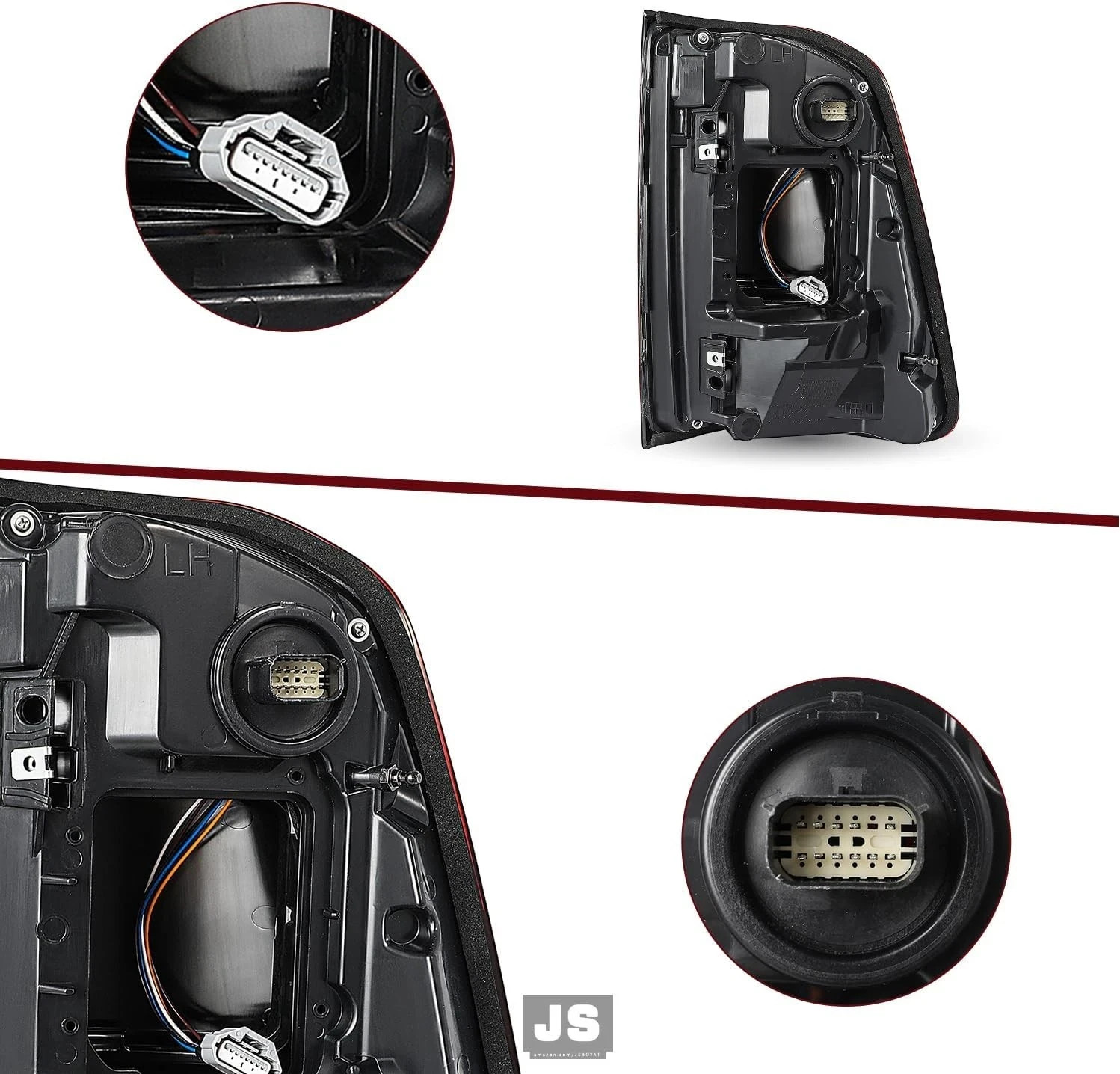 LED Tail Light Assembly Compatible with 2019-2024 Dodge Ram 1500 With Blind Spot