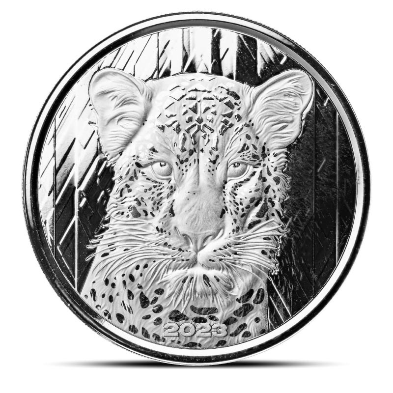 2023 1 oz Ghana Leopard Silver Coin (BU)