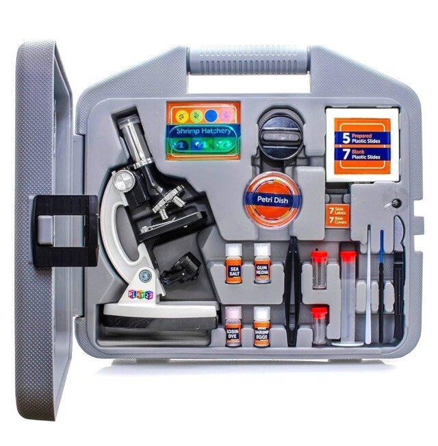 Hi! SCI 100 X/600 X/1200 X Diecast Student/ Kids Metal Microscope NIB