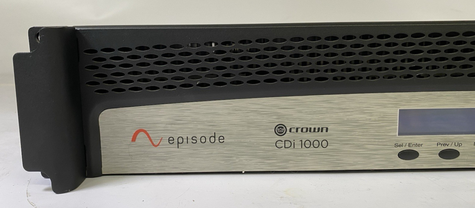 Crown CDI1000 2-Channel Rack Mount Power Amplifier - SHOWN WORKING