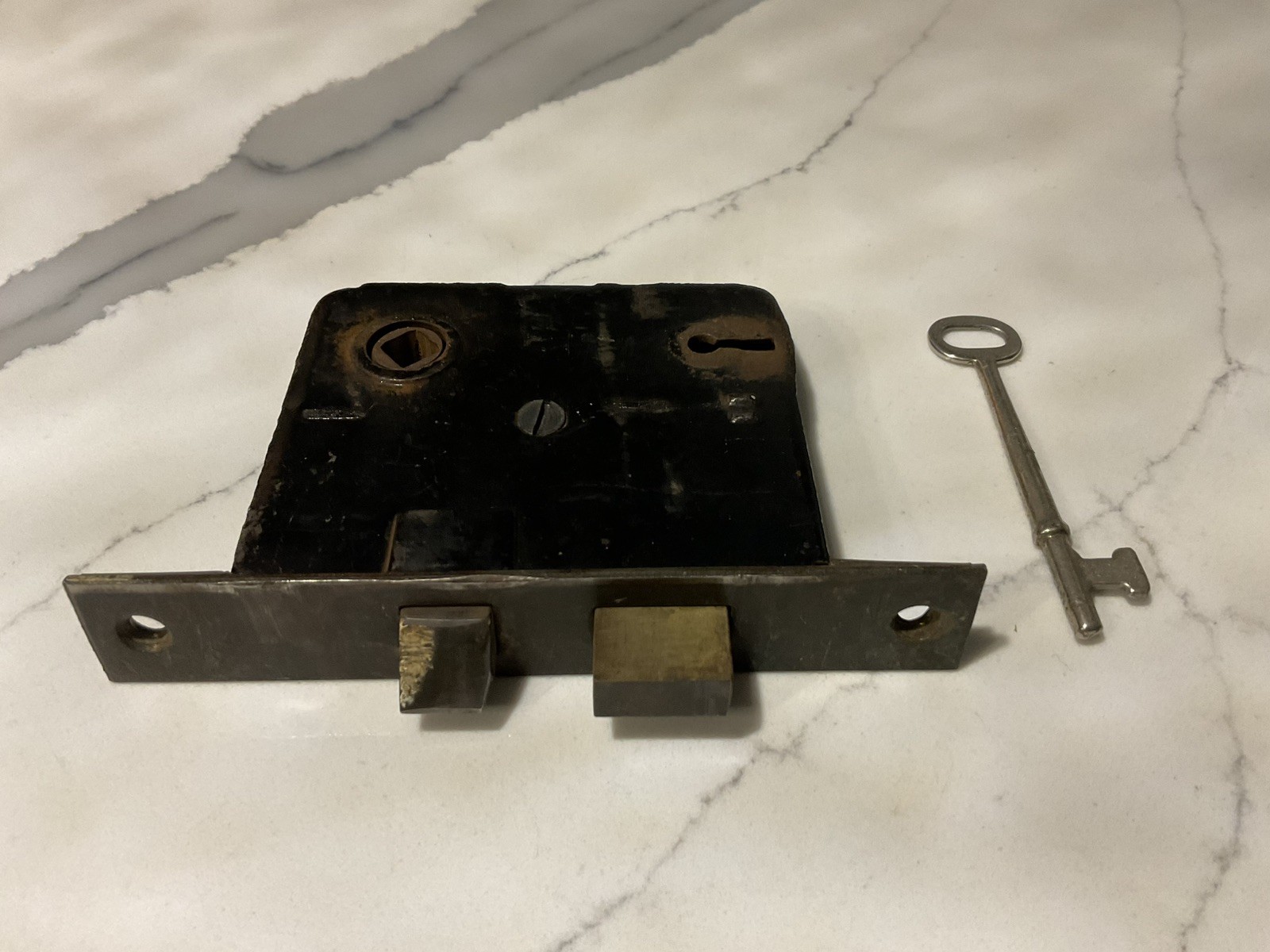 Antique Large Mortice Lock With Key