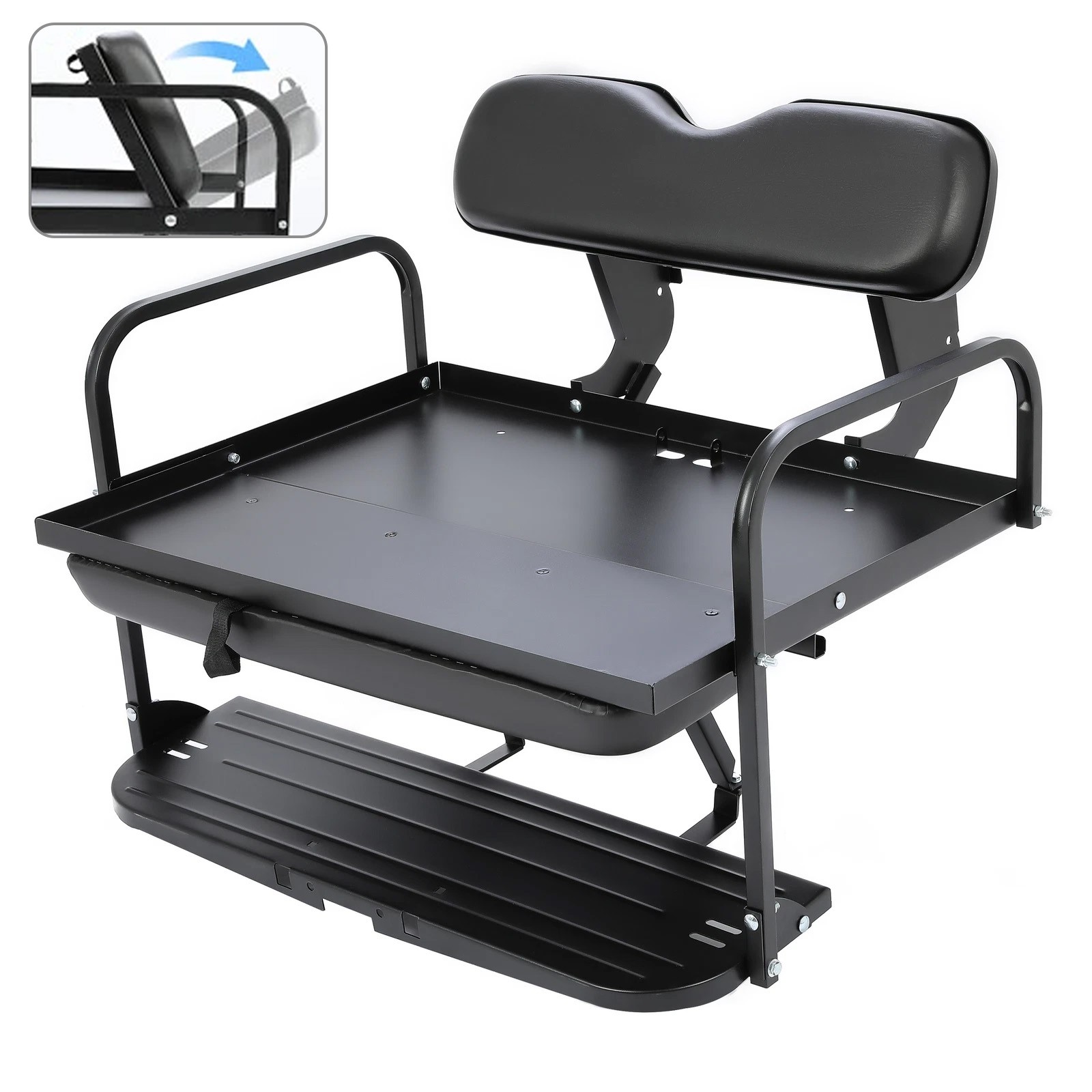 For Yamaha G14-G22 Golf Cart Rear Seat Kit For G16 G19 G20 G21 Black Cushion
