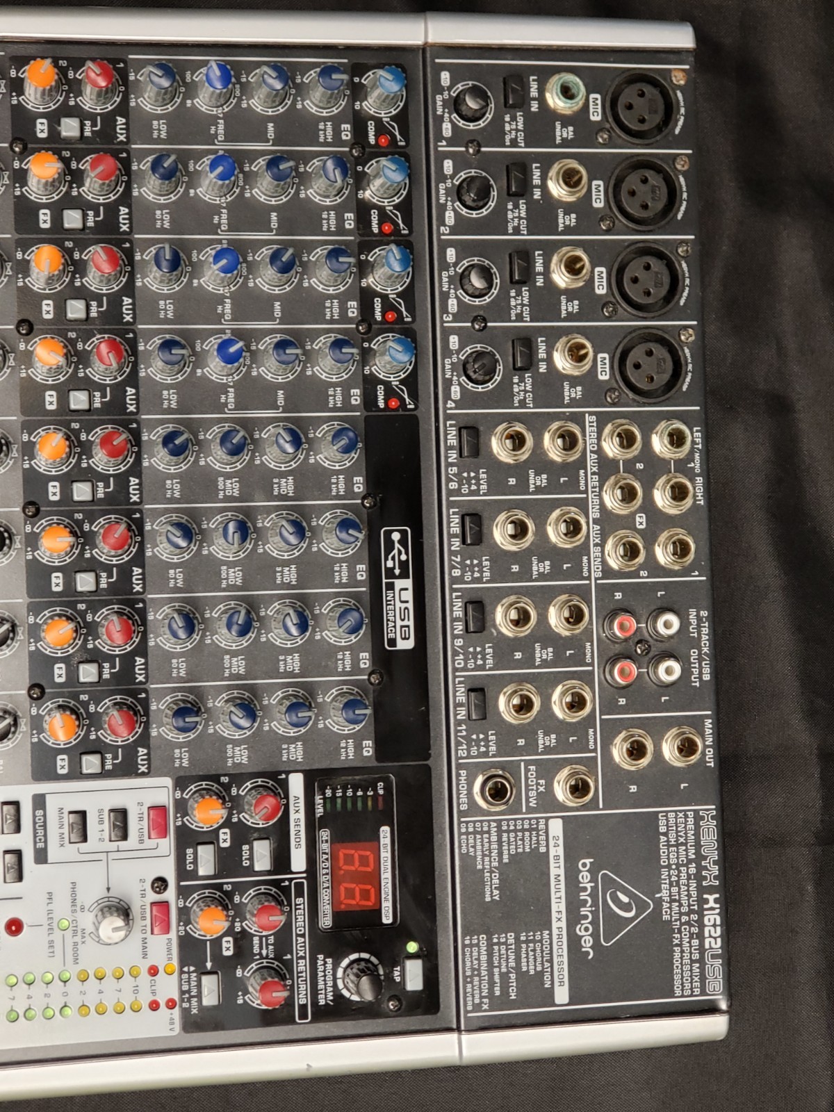 Read Tested Behringer Xenyx X1622USB Multi-FX Processor USB Audio Interface