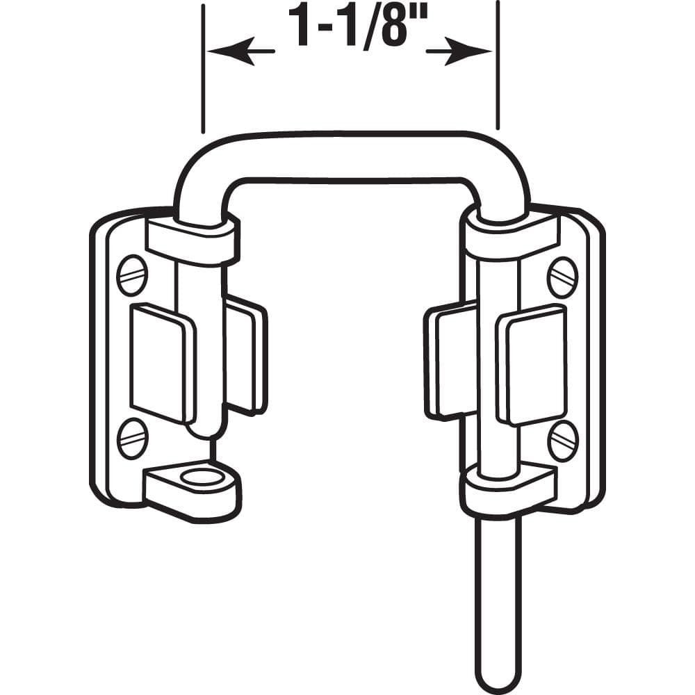Prime-Line Sliding Door Loop Lock - Nickel Plated