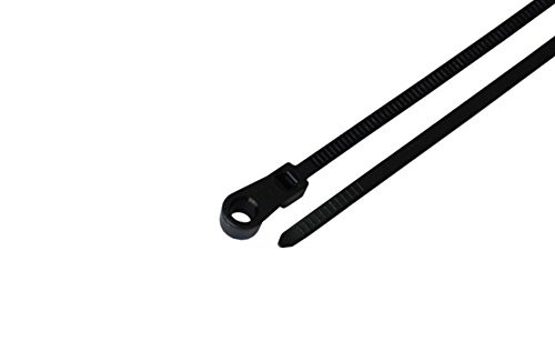 Black Speciality Cable Zip Tie Screw Mount 50lb Tensile Strength 8 Inch