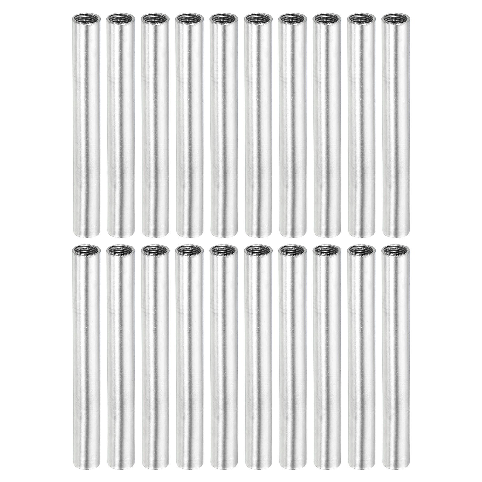 20pc Round Coupling Nut M4x0.7mm 40mm Rod Bar Stud Tube Round Sleeve Connectors