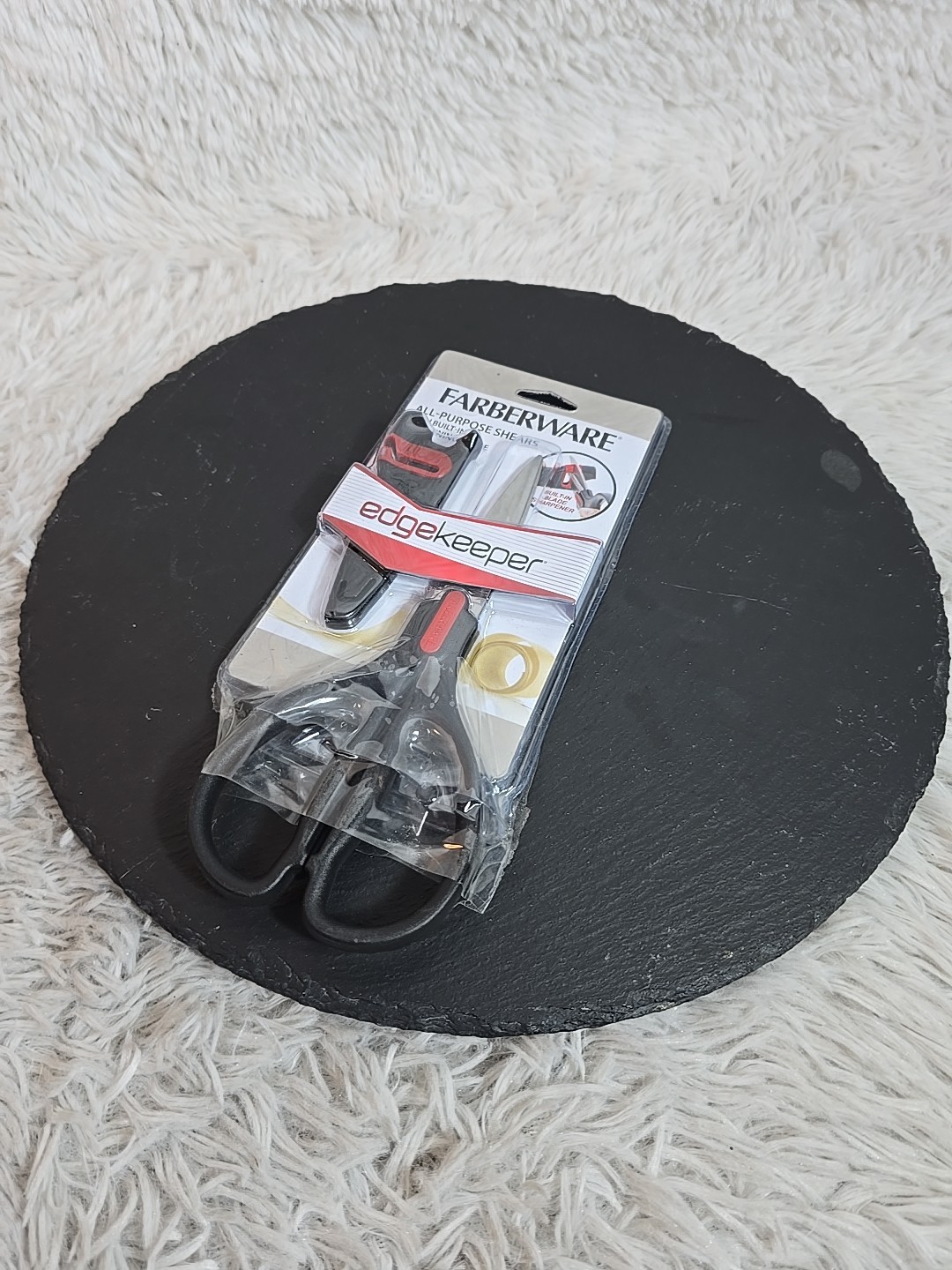 Farberware All-Purpose Shears EDGEKEEPER Scissors w/ Built-In Sharpening Sleeve