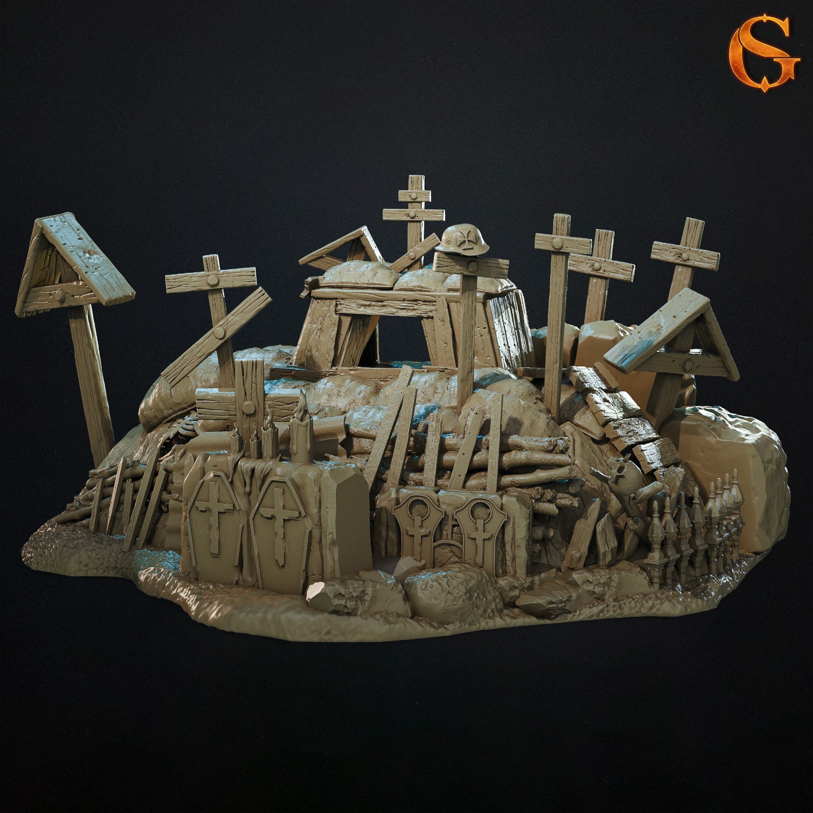 Tabletop Terrain - Wargaming Terrain - Grimdark WW1 Trench Wars - Ruins