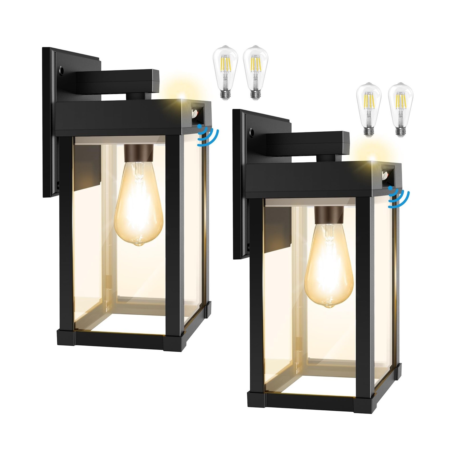 Solar Wall Lights Outdoor with 3 Lighting Modes & Motion Sensor, Solar Porch ...
