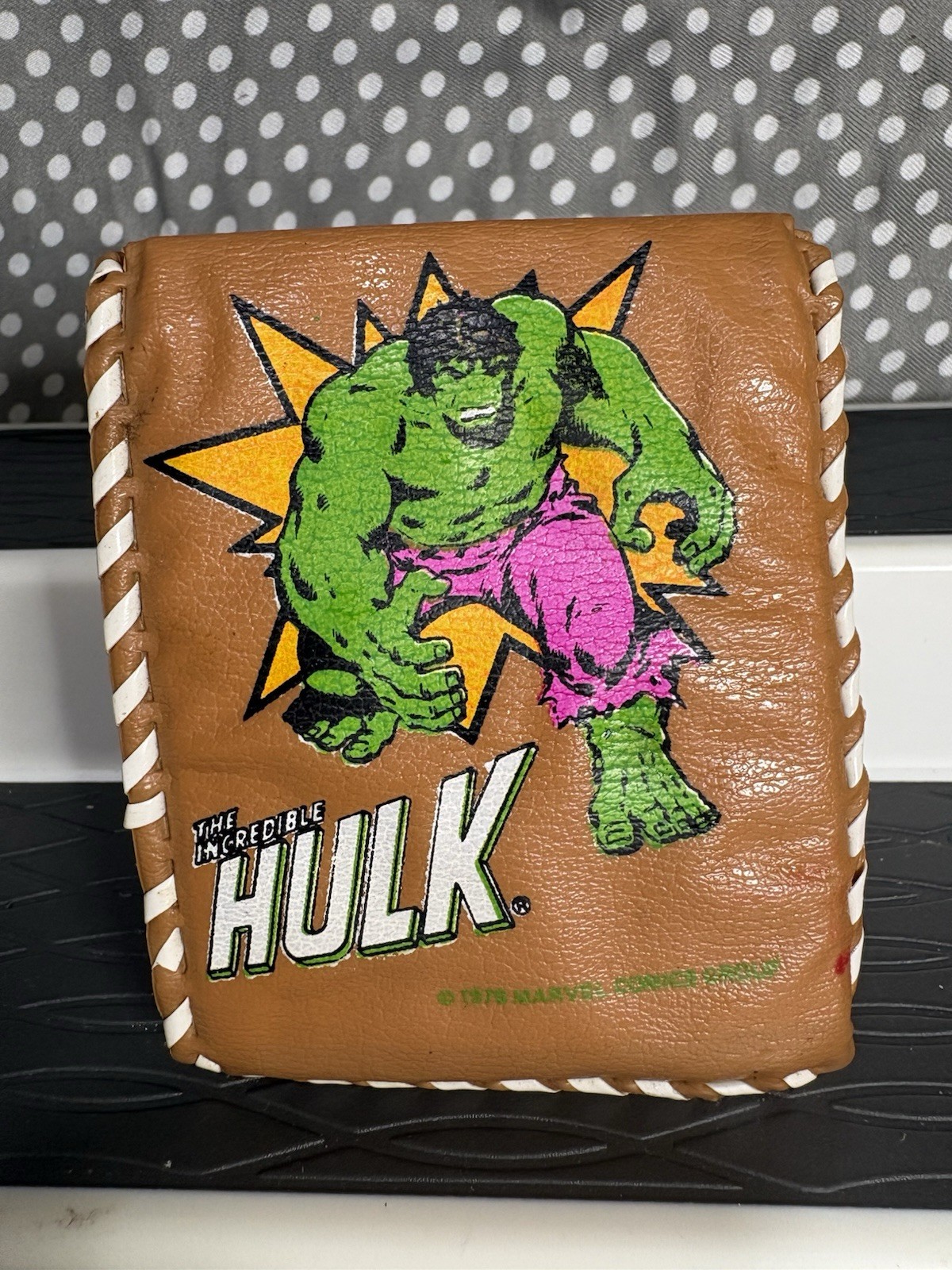Vintage 1978 Marvel Comics The Incredible Hulk Bi-fold Billfold Plastic Wallet