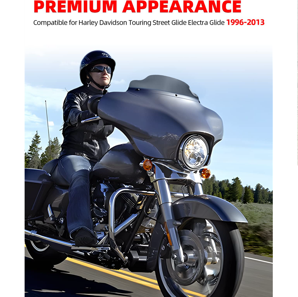 6" Smoke Windshield Windscreen For Harley Davidson Electra Glide Classic FLHTC