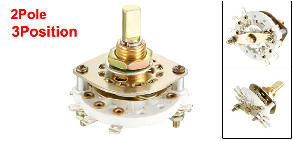 2 Pole 3 Position Selectable Single Deck Band Channel Rotary Switch