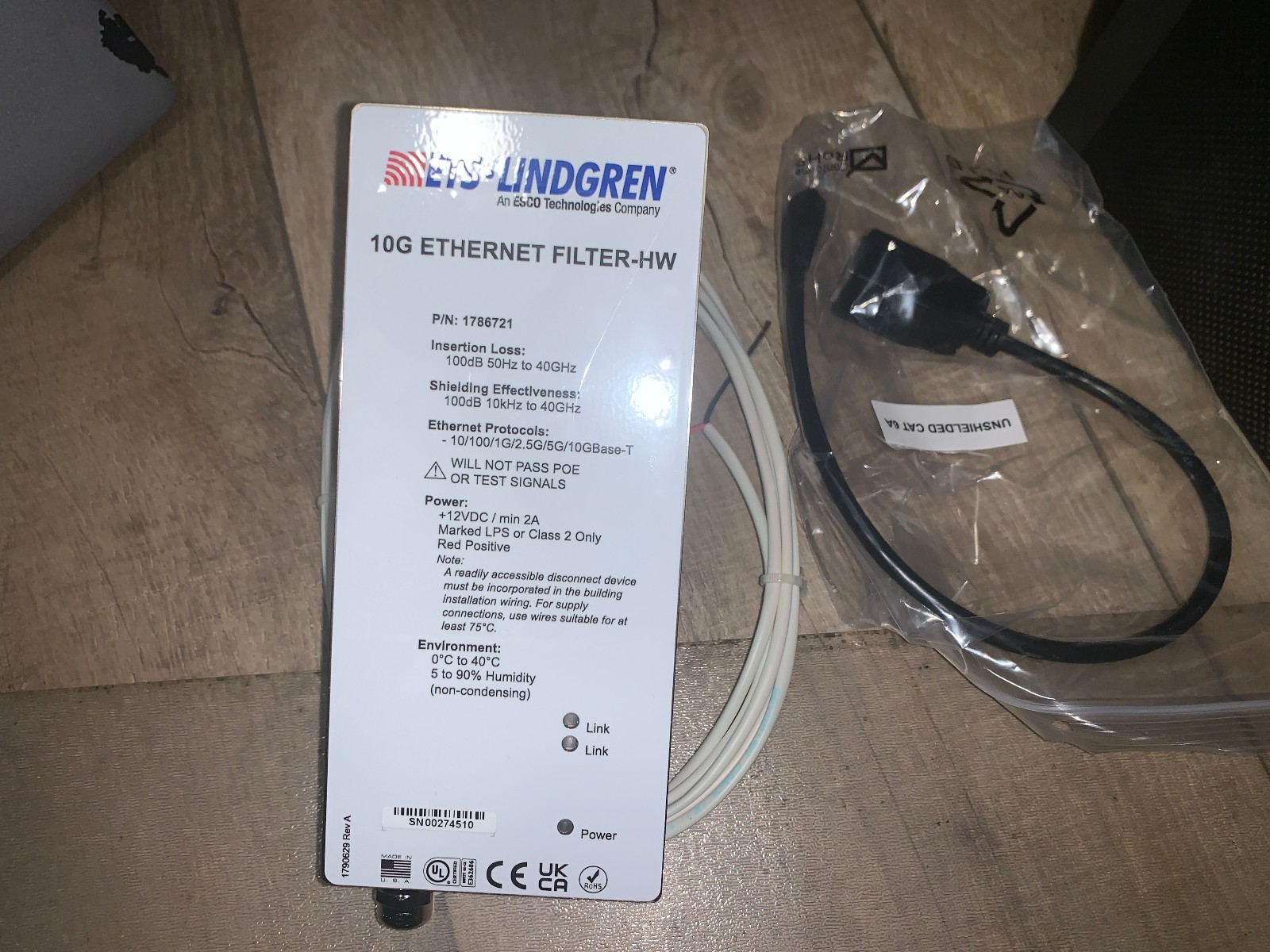 10g ethernet filter-hw ETS LINDGREN 1786721
