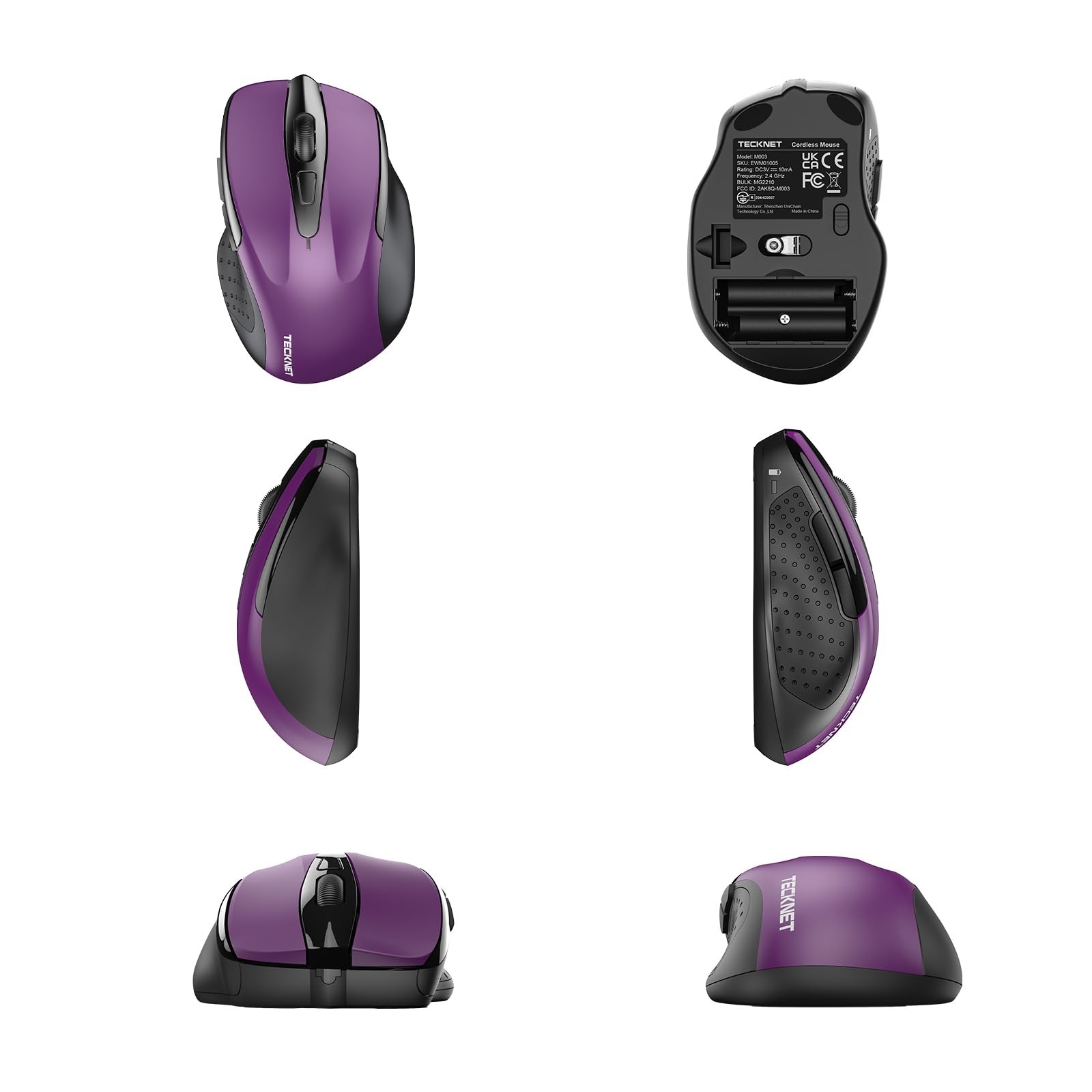 Wireless Mouse, 2.4G Ergonomic Optical Mouse, Computer Mouse for Laptop, PC, ...