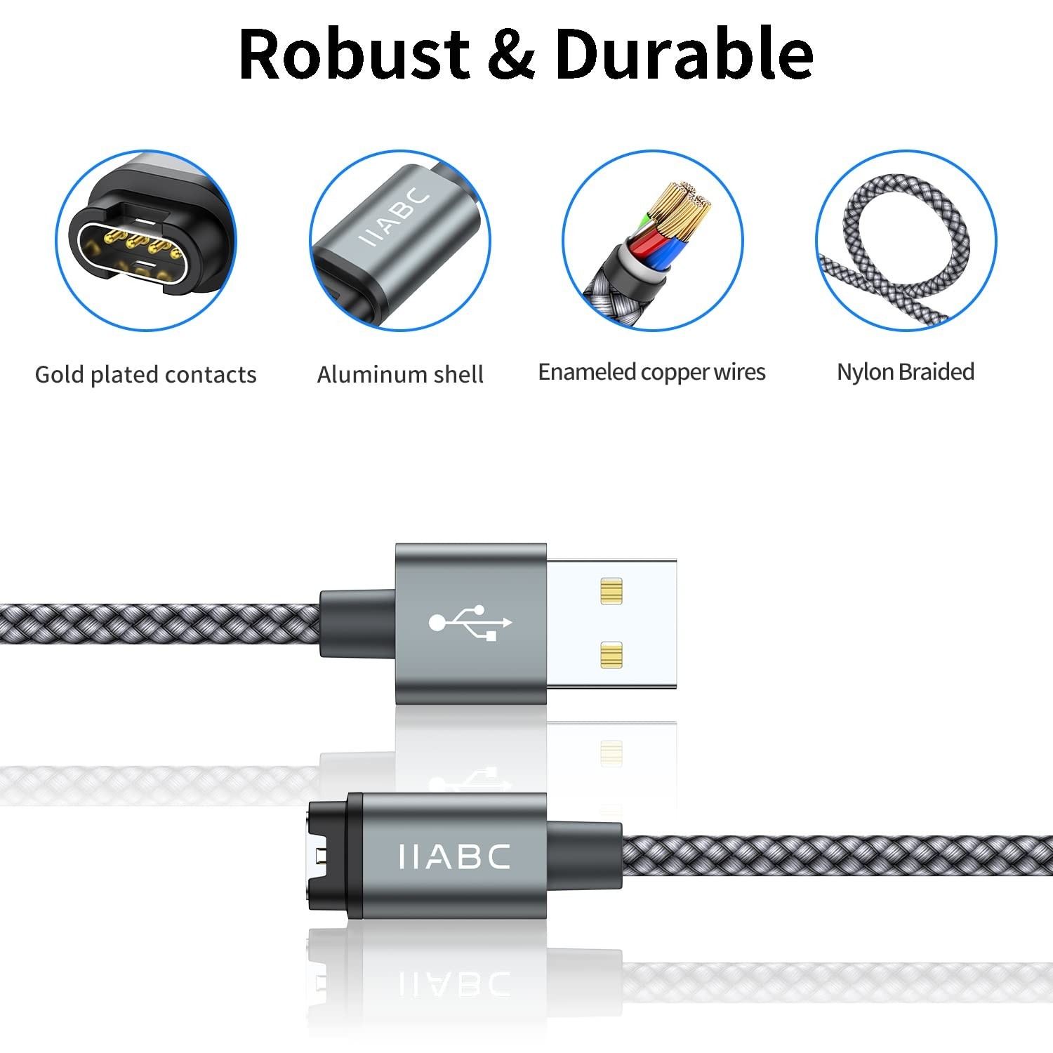 Compatible for Garmin Watch Charger Cable (2 Pack)