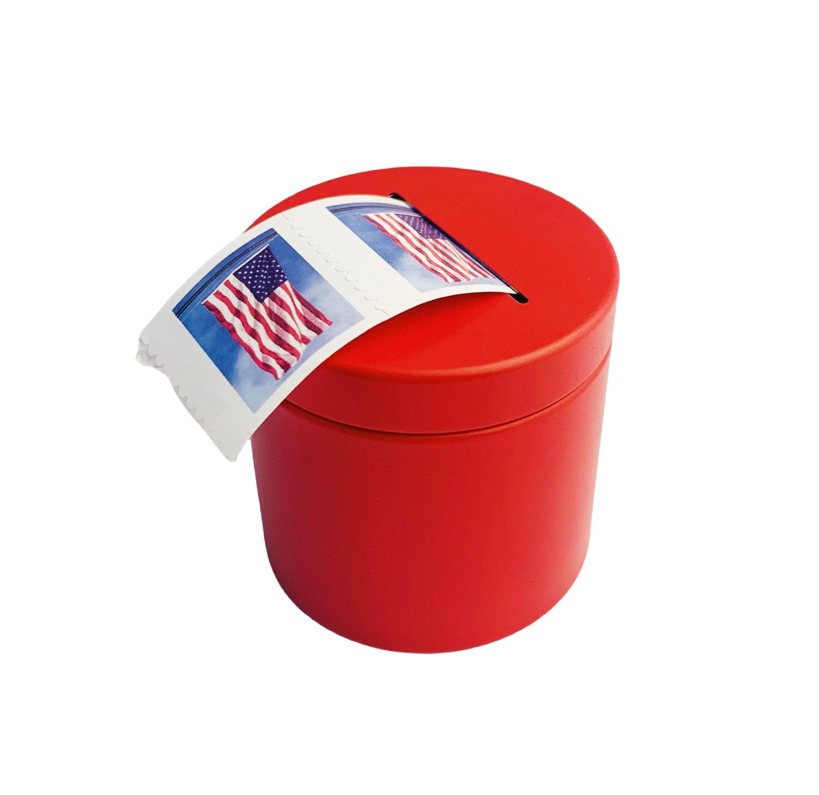 KUQILEY Metal Postage Stamp Dispenser Roll Dispenser-red Red