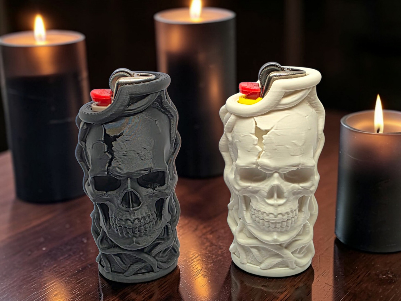 BIC Roots And Skull 3D Printed Lighter Case Sleeve Cover Holder Gift