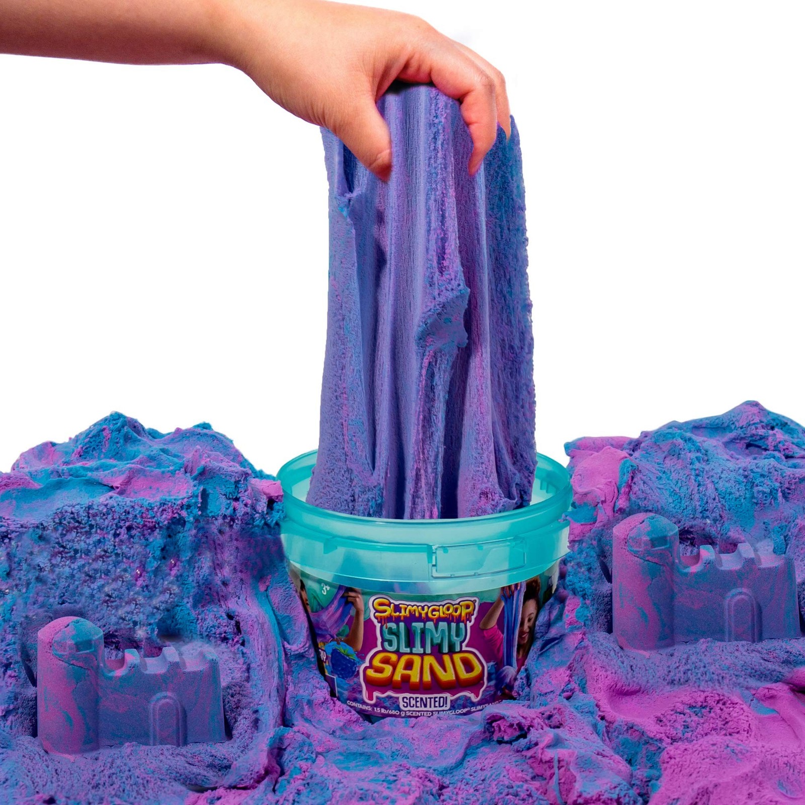 SLIMYSAND by Horizon Group USA, 1.5 lbs of Berry Scented Moldable, Stretchabl...