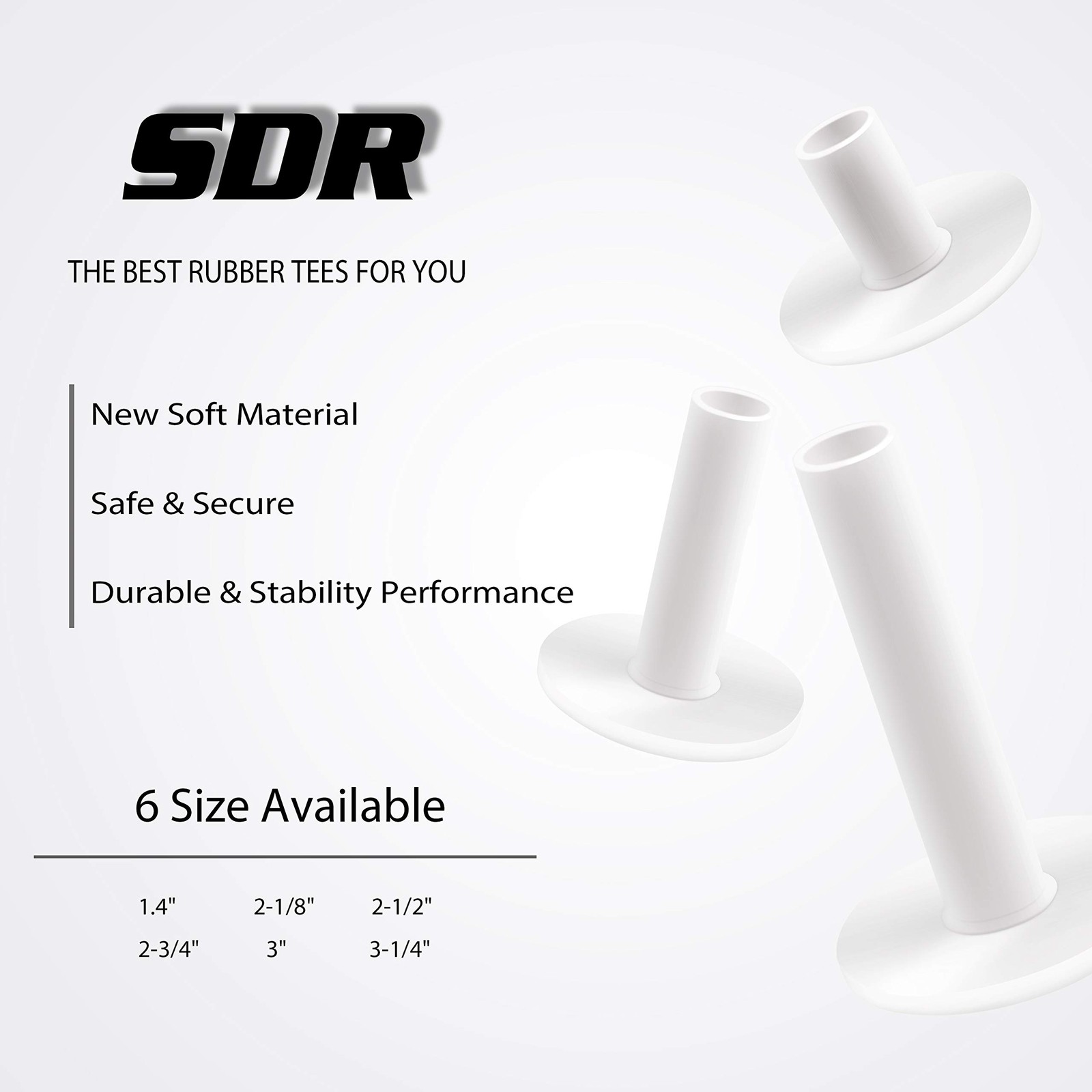 Premium Rubber Golf Tees | Excellent Durability and Stability Rubber Tees