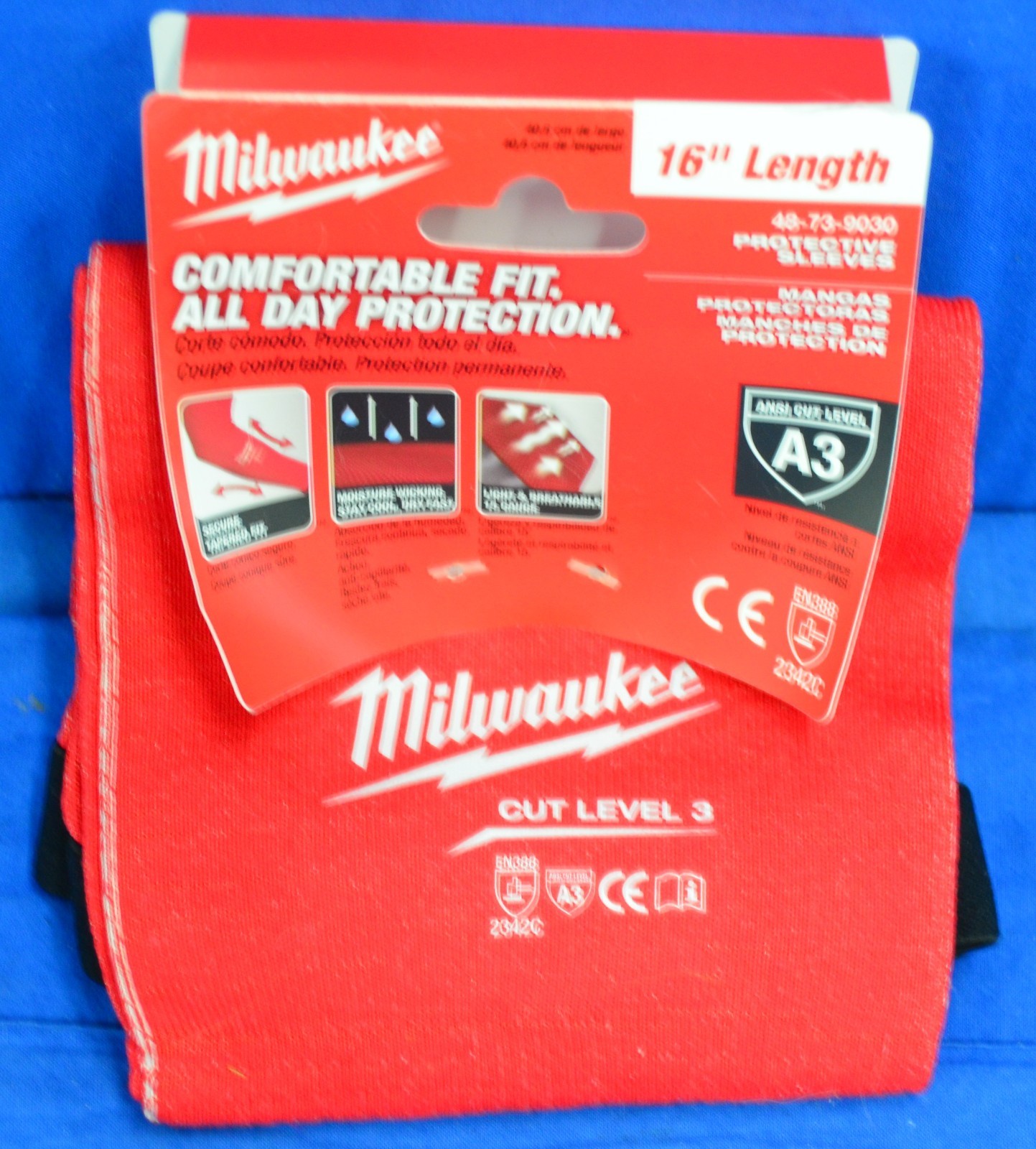 Milwaukee Tool 48-73-9030 16 In. Level 3 Cut Resistant Protective Sleeves