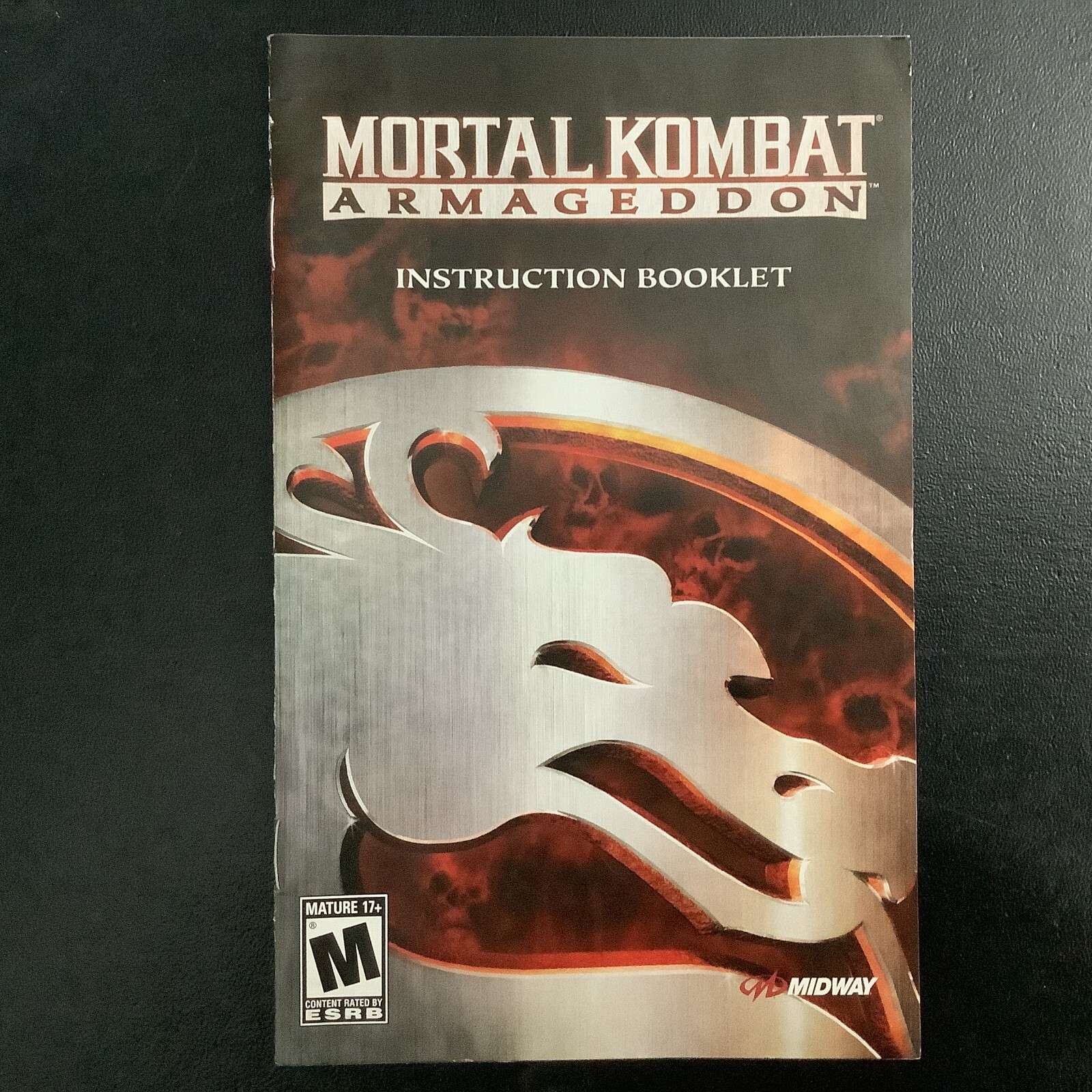 Mortal Kombat Armageddon PS2 PlayStation 2 Instruction Manual Only