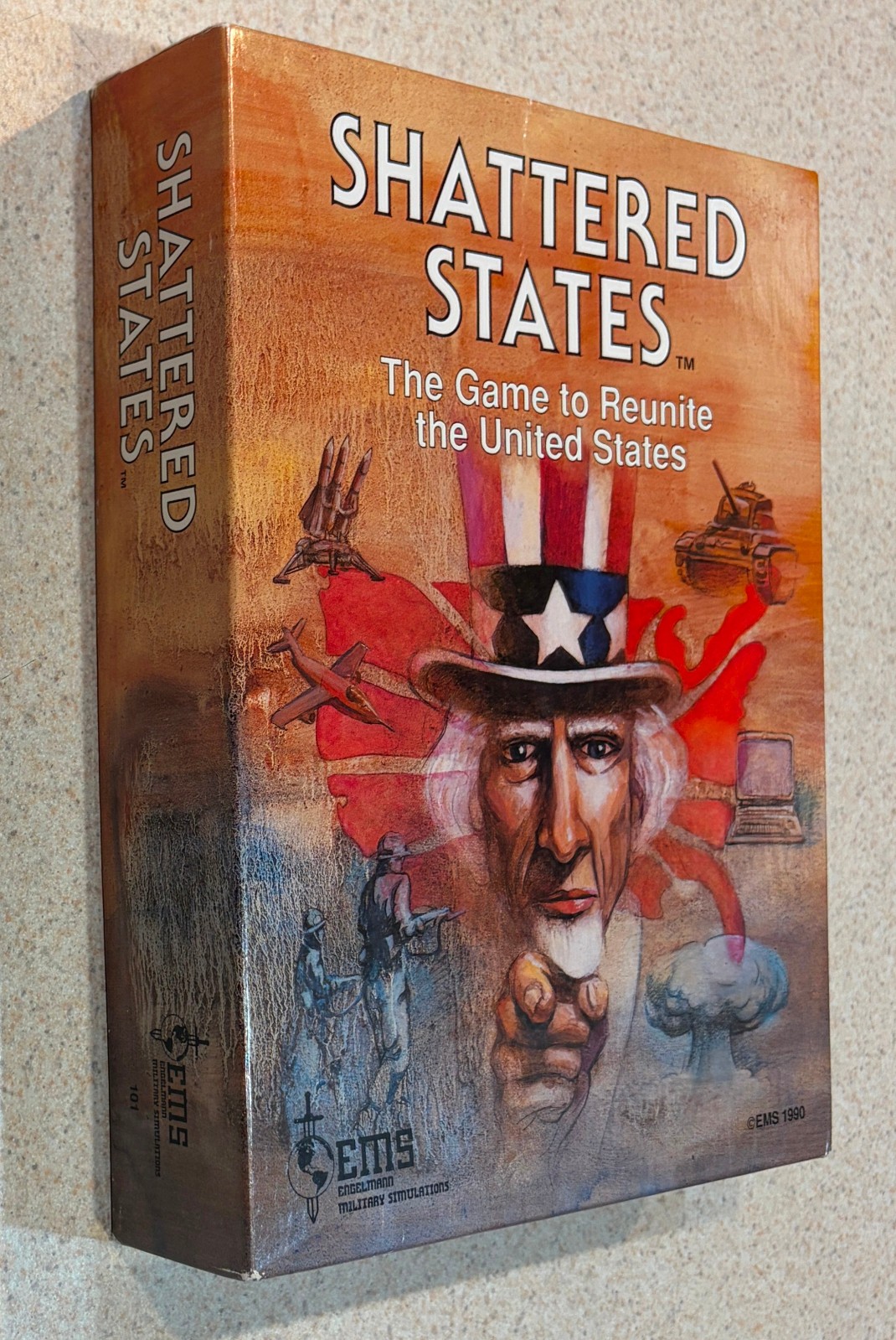 SHATTERED STATES Military RPG (EMS Gaming 1990) -- Complete -- UNPUNCHED