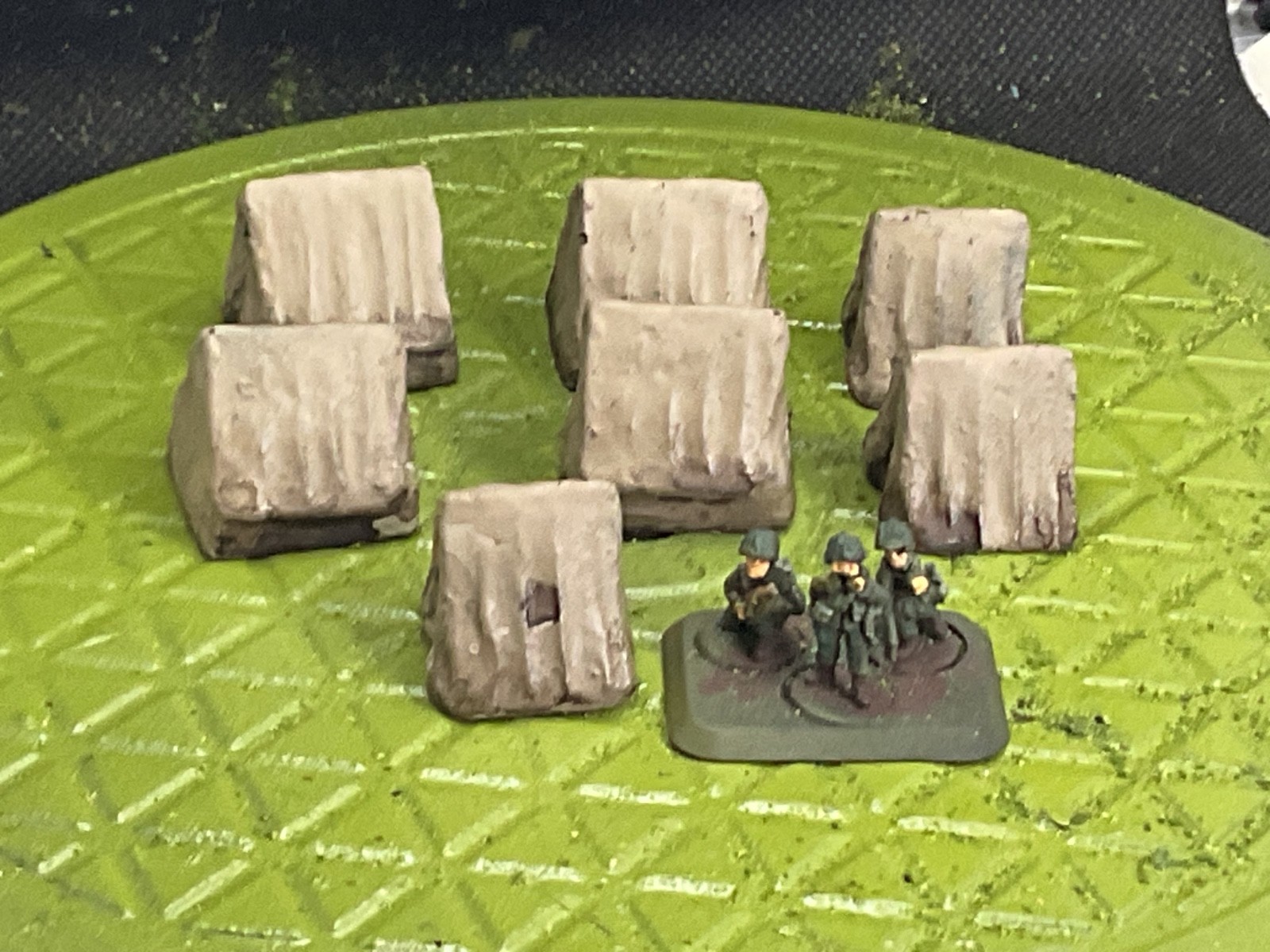 15mm Painted 2-Man Tents made of Resin x7
