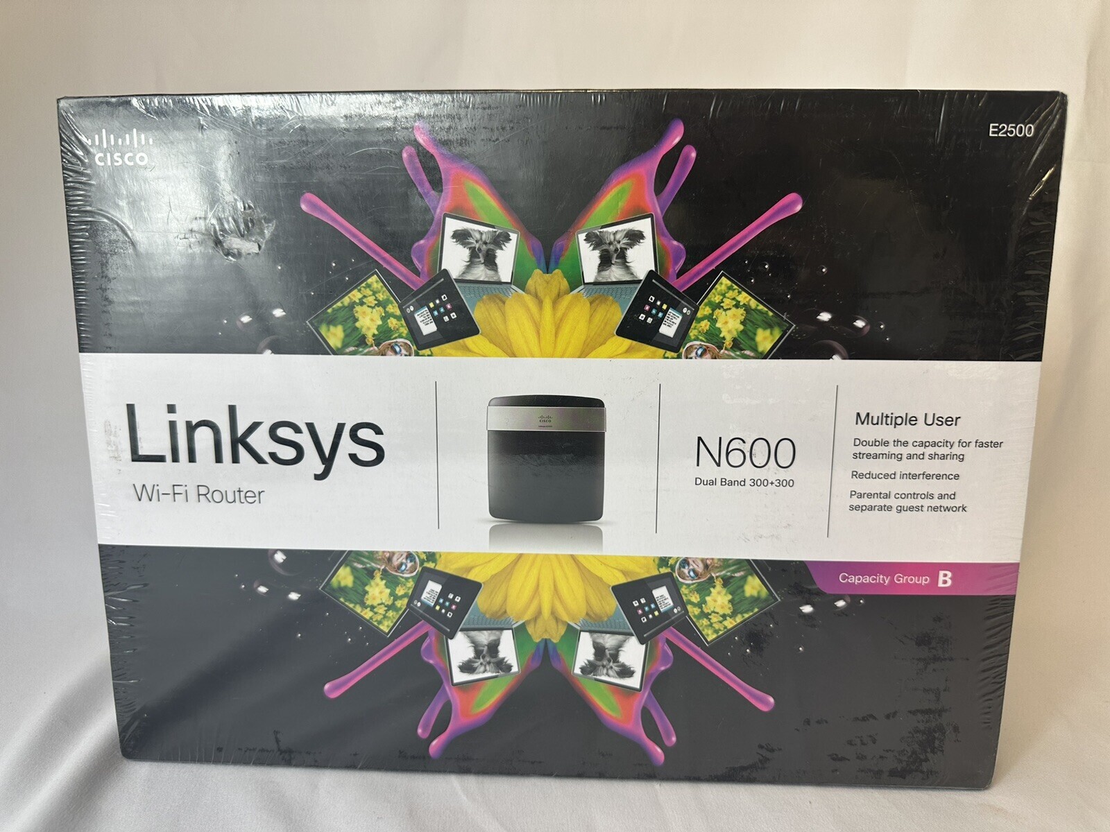 LINKSYS N600 DUAL BAND E2500 WIRELESS-N WI-FI ROUTER WIFI N 600 E 2500 ULBT-13
