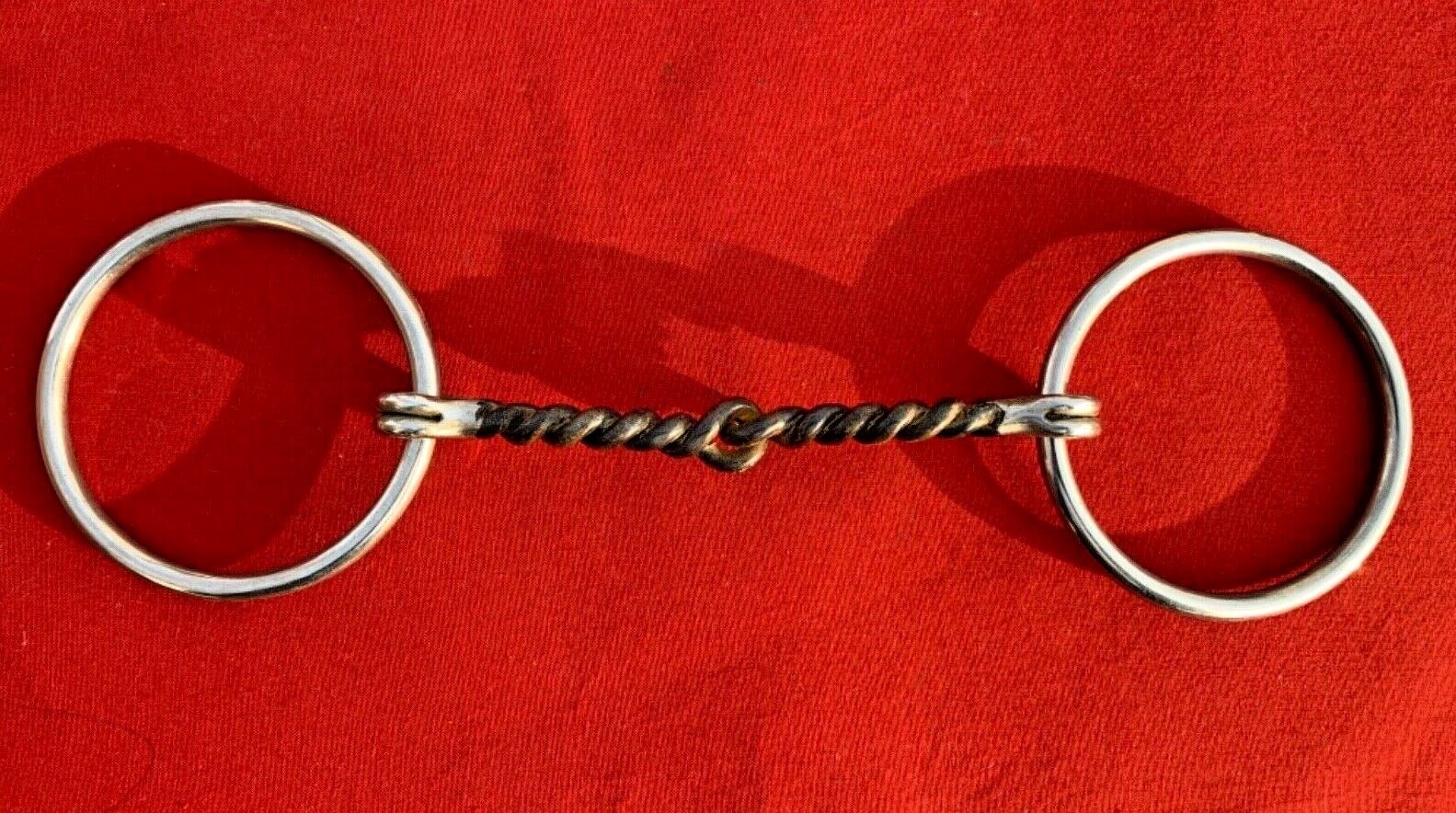 REINSMAN LOOSE RING SNAFFLE BIT  2-Piece Large Twisted 5" mouth TRAINING HORSES