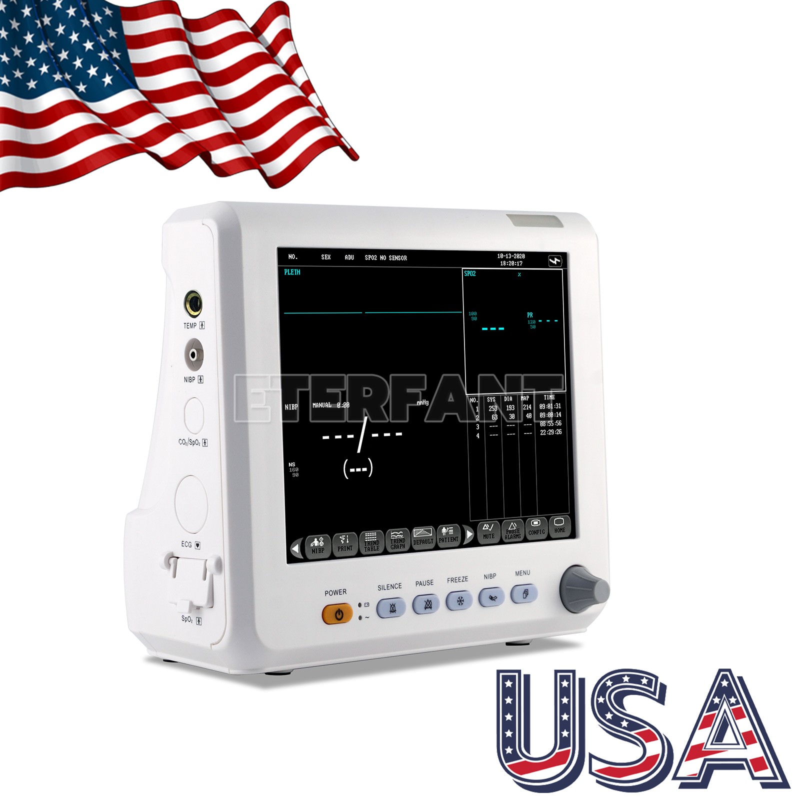 Dental 8"/15.6" Patient Monitor/Mobile Cart for Ultrasound Imaging Scanner US