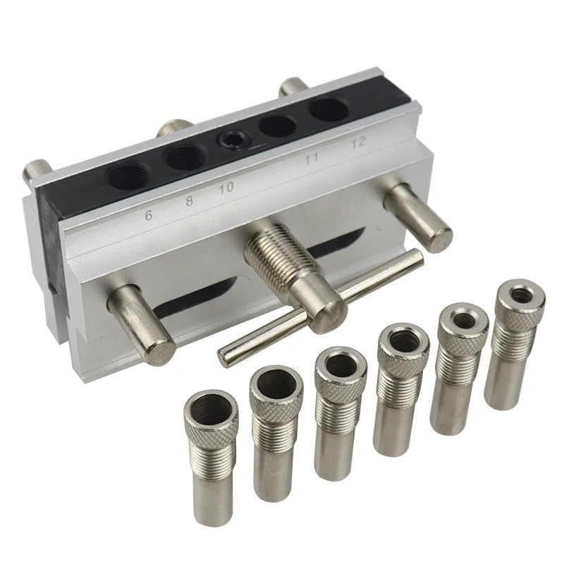 Self Centering Doweling Jig Metric Inch Drill Bushing Guide Woodworking Tool