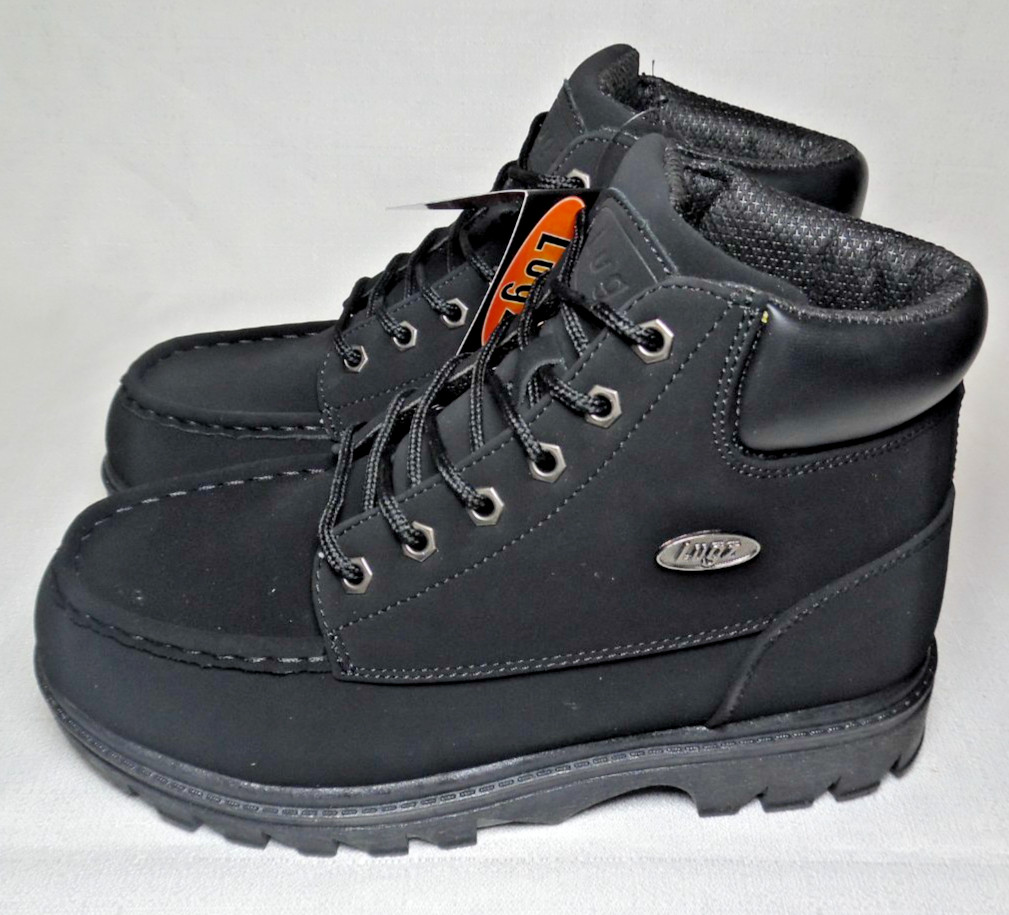 Lugz Rucker Hi Round Toe Lace Up  Mens Black Casual Boots MRUCKRHD-001 "New"