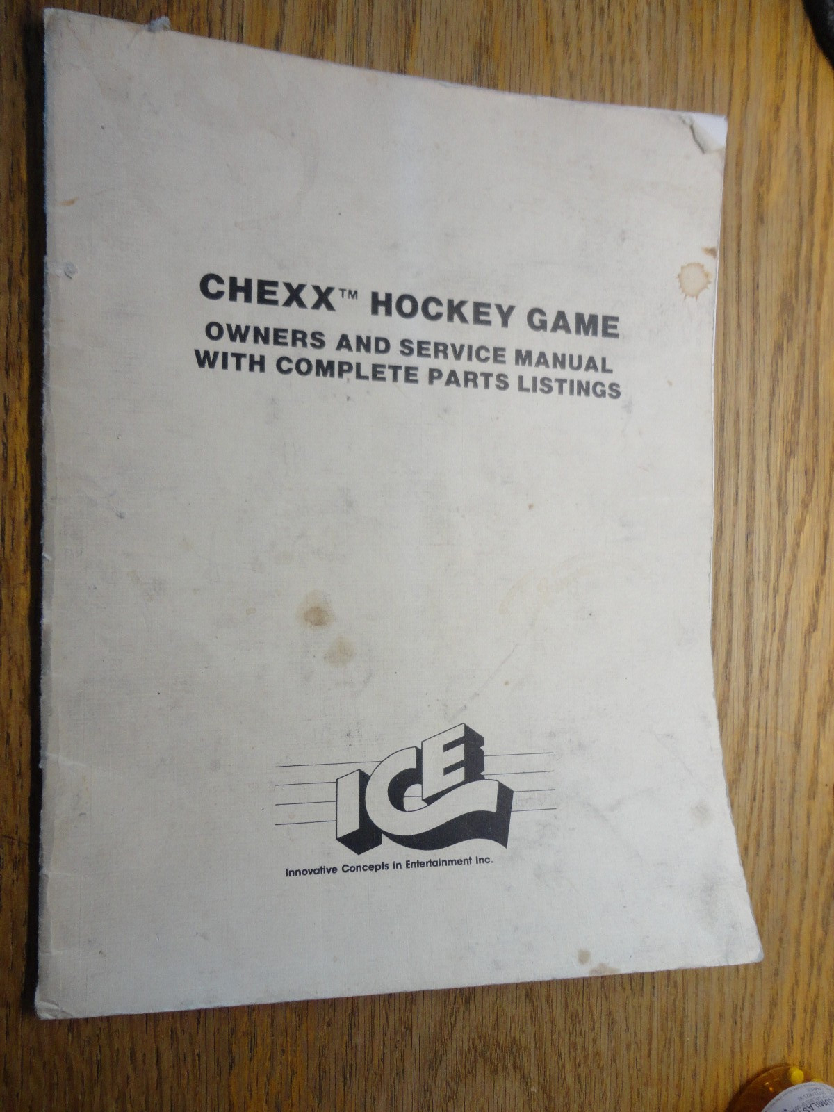 ICE Chexx Hockey, Owners & Service Manual along with Complete Parts & Schematics