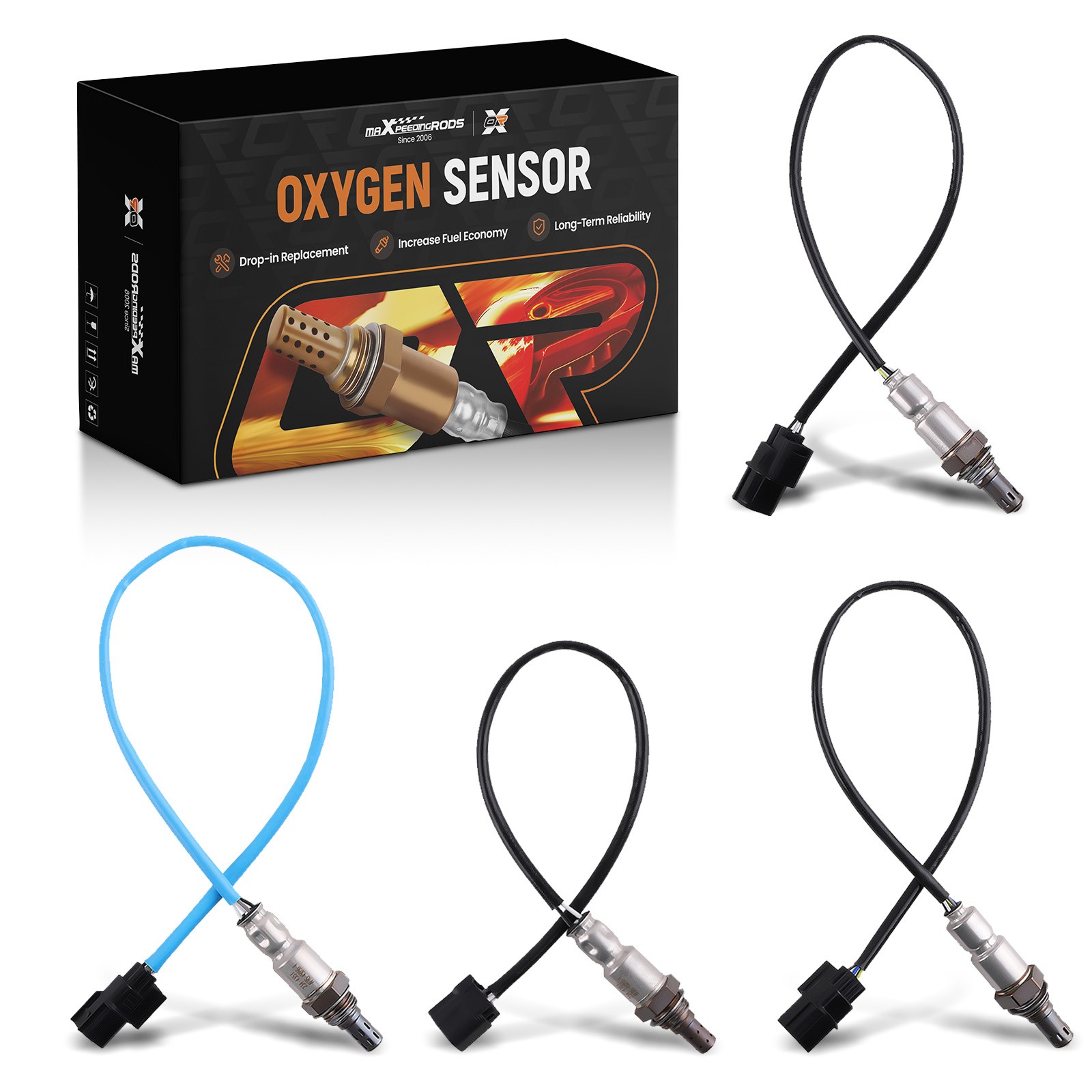 Set of 4 New O2 Sensors Up & Down for Acura MDX RLX 3.5L V6 2014-2020 234-5056