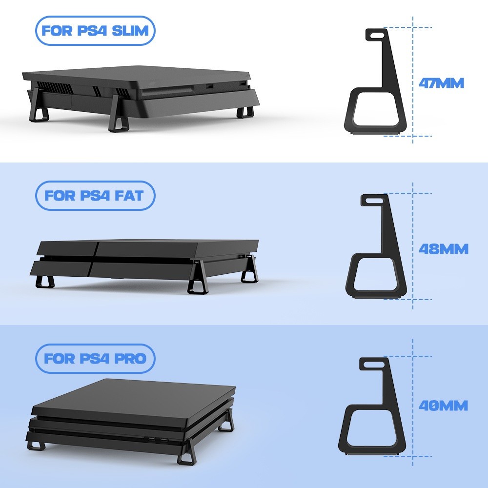 For PS4/PS4 Slim/PS4 Pro Cooling Stand Retro Console Cooling Base Non-Slip Pads
