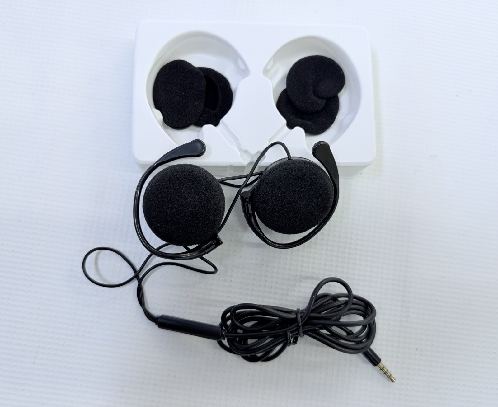 E01 Wired Clip-On Ear Headphones w/ Mic Gaming Headset Ergonomic Black