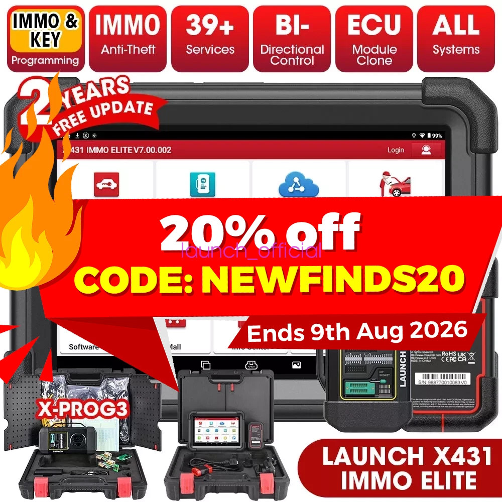 LAUNCH X431 IMMO Elite PLUS PAD 7 Key Programming Car Diagnostic Tool ECU Clone