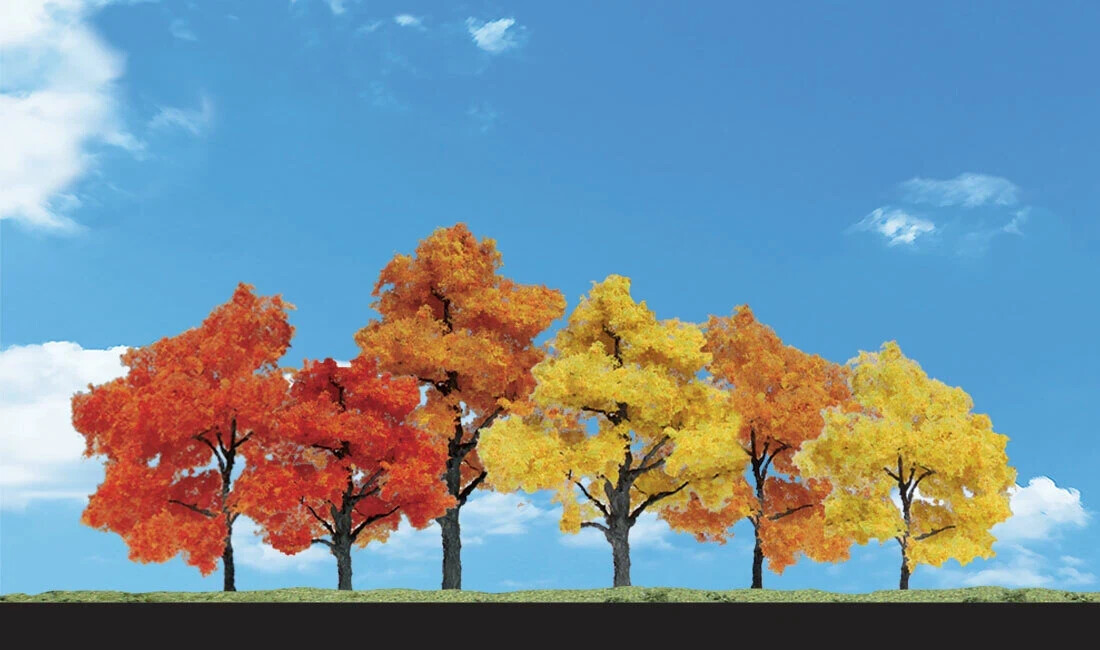 Woodland Scenics ~ New 2025 ~ Harvest Blaze Trees ~ 3" to 5" ~ 6 Pieces ~ TR3541