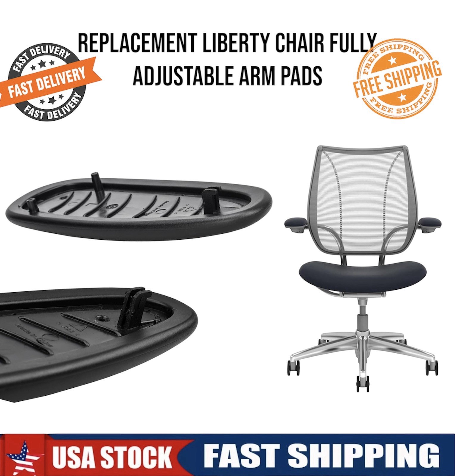 🔥Humanscale Liberty💥Replacement Arm Pads💥READ DESCRIPTION 🔥
