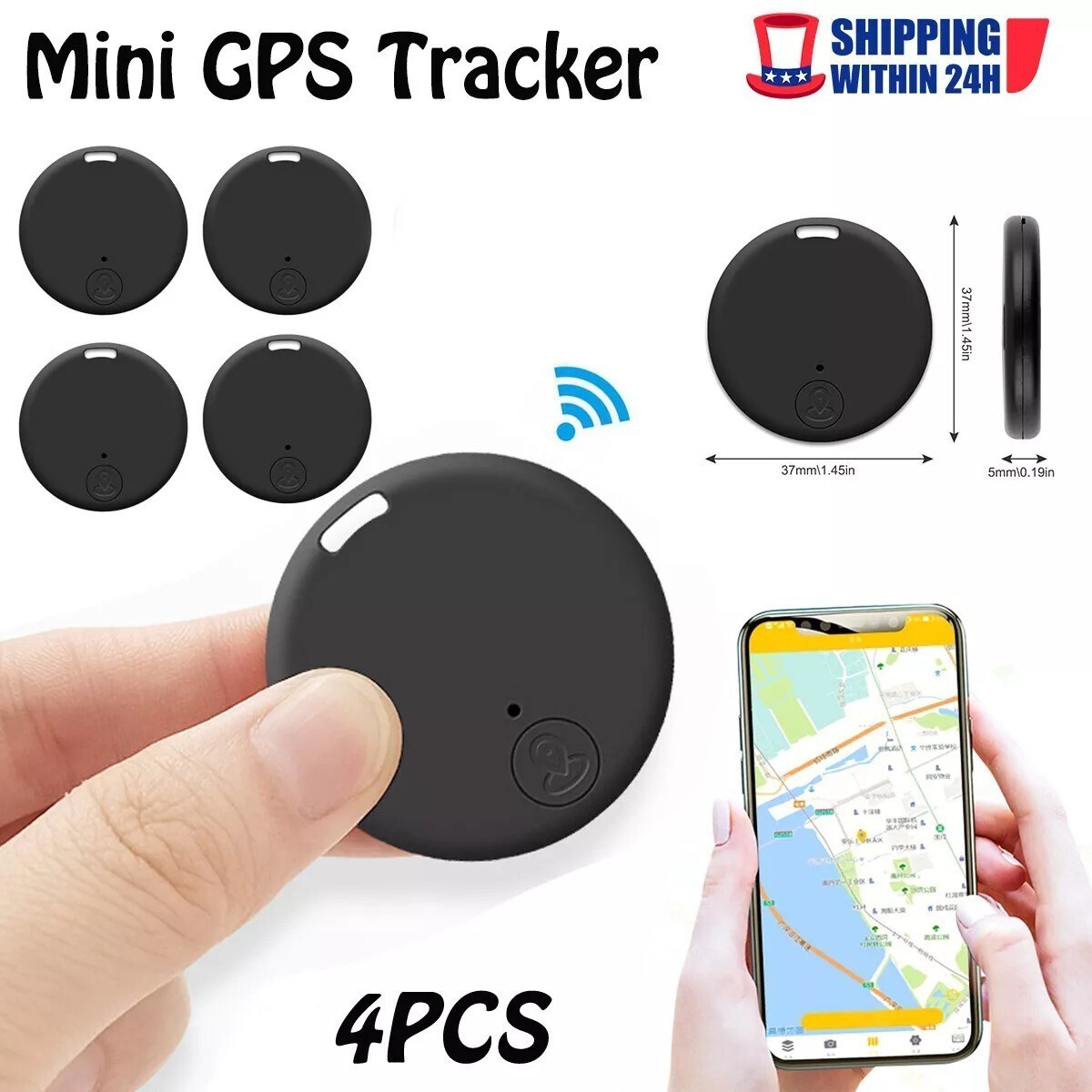 GPS Tracker for Vehicles Car Tracking Device Mini Hidden Support iPhone/Android