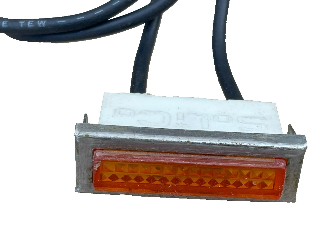 SoLiCo 125V Indicator Ligh Orange, 2 Wire Lead- Panel Mount
